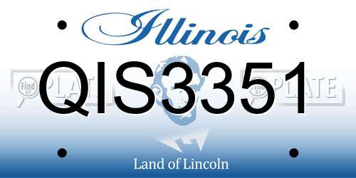 QIS3351 Illinois License Plate