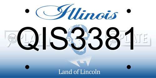 QIS3381 Illinois License Plate