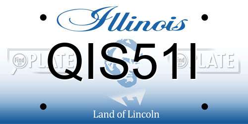 QIS51I Illinois License Plate
