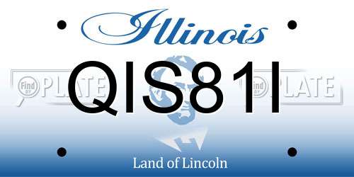 QIS81I Illinois License Plate