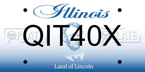 QIT40X Illinois License Plate