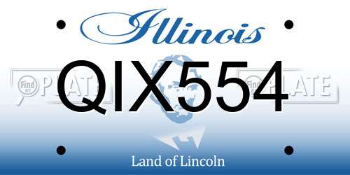 QIX554 Illinois License Plate
