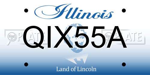 QIX55A Illinois License Plate