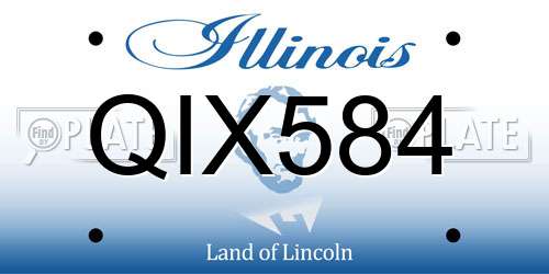 QIX584 Illinois License Plate