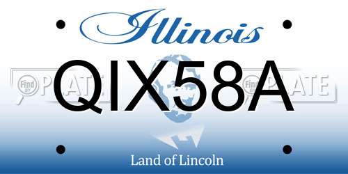QIX58A Illinois License Plate
