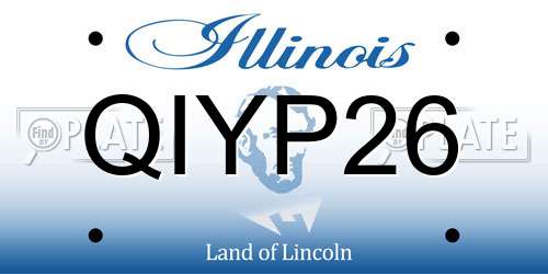 QIYP26 Illinois License Plate