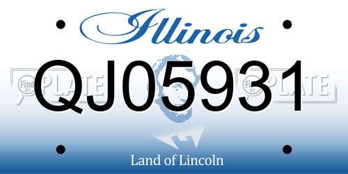QJ05931 Illinois License Plate