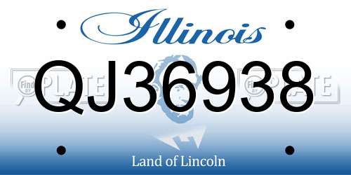 QJ36938 Illinois License Plate