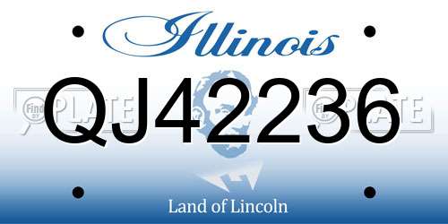 QJ42236 Illinois License Plate