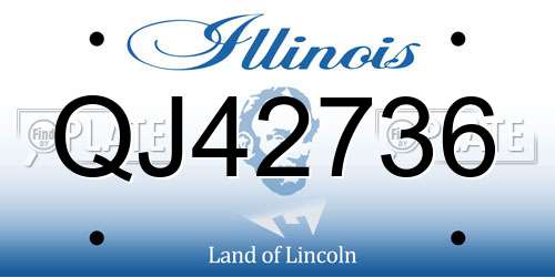 QJ42736 Illinois License Plate