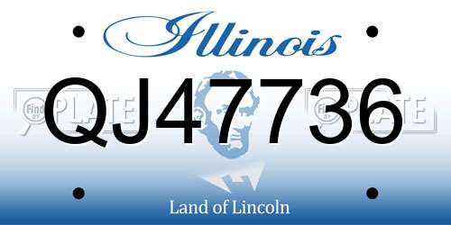 QJ47736 Illinois License Plate