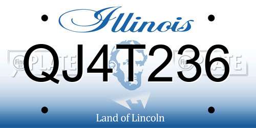 QJ4T236 Illinois License Plate