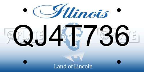 QJ4T736 Illinois License Plate
