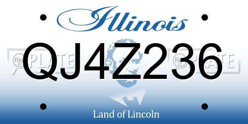 QJ4Z236 Illinois License Plate