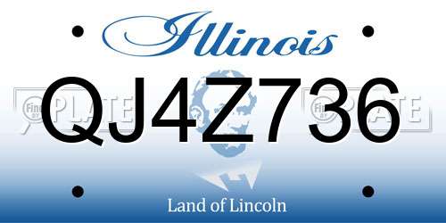 QJ4Z736 Illinois License Plate