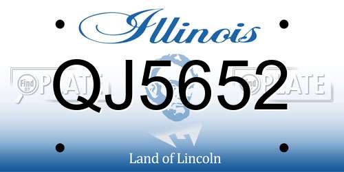 QJ5652 Illinois License Plate