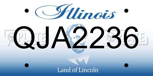 QJA2236 Illinois License Plate