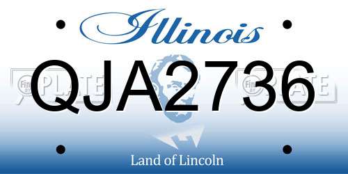 QJA2736 Illinois License Plate