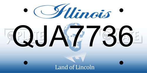 QJA7736 Illinois License Plate