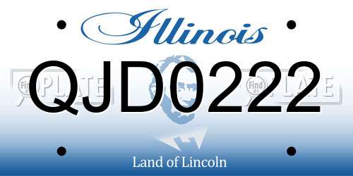 QJD0222 Illinois License Plate