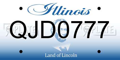 QJD0777 Illinois License Plate