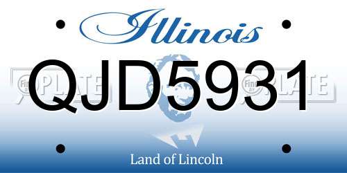 QJD5931 Illinois License Plate