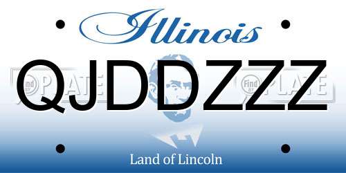 QJDDZZZ Illinois License Plate