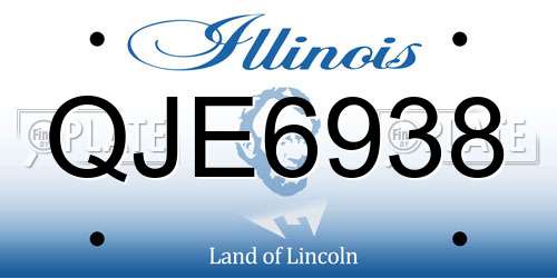 QJE6938 Illinois License Plate