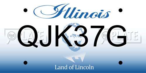 QJK37G Illinois License Plate