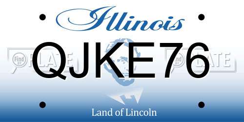 QJKE76 Illinois License Plate