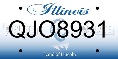 QJO8931 Illinois License Plate