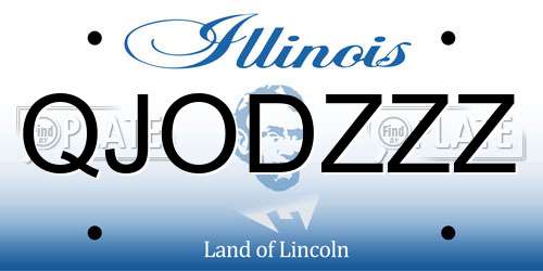 QJODZZZ Illinois License Plate