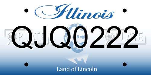 QJQ0222 Illinois License Plate