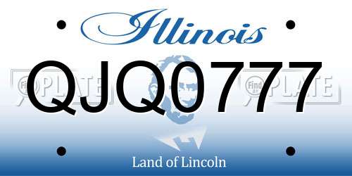 QJQ0777 Illinois License Plate