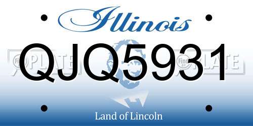 QJQ5931 Illinois License Plate