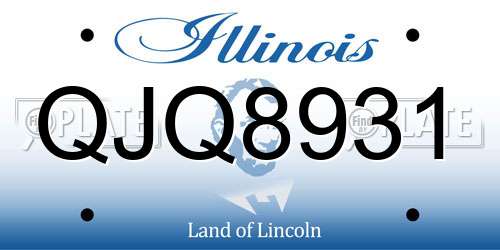 QJQ8931 Illinois License Plate