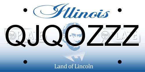 QJQOZZZ Illinois License Plate