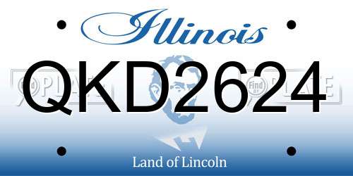 QKD2624 Illinois License Plate