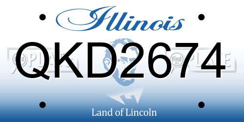QKD2674 Illinois License Plate