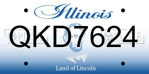 QKD7624 Illinois License Plate
