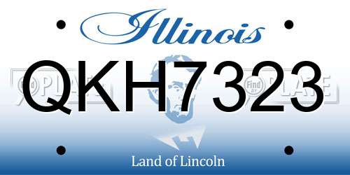 QKH7323 Illinois License Plate