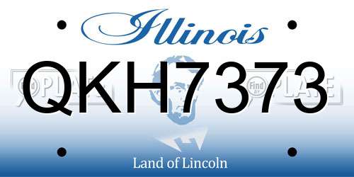 QKH7373 Illinois License Plate