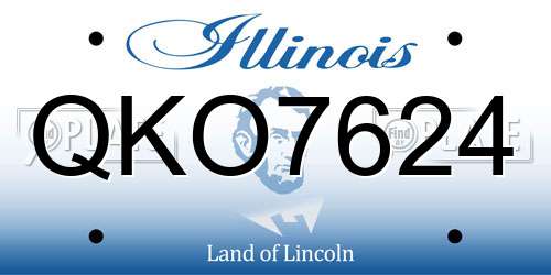 QKO7624 Illinois License Plate