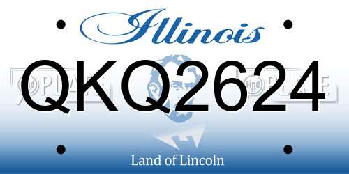 QKQ2624 Illinois License Plate