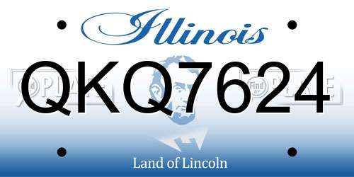 QKQ7624 Illinois License Plate