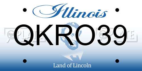 QKRO39 Illinois License Plate
