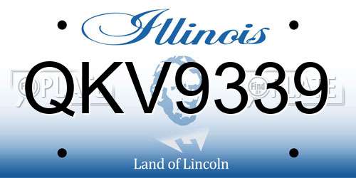 QKV9339 Illinois License Plate