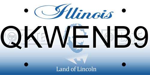 QKWENB9 Illinois License Plate