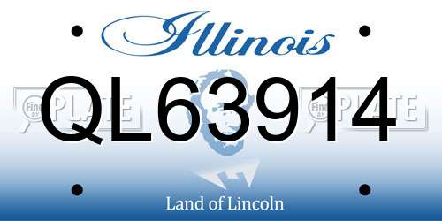 QL63914 Illinois License Plate