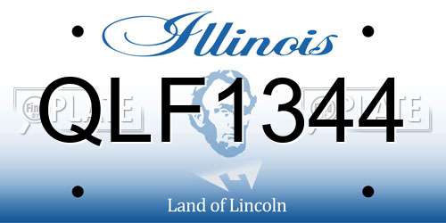 QLF1344 Illinois License Plate